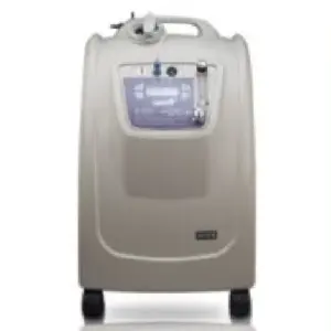 ARETI AE-8 Portable Oxygen Concentrator" image: "An image of the Areti AE-8 Portable Oxygen Concentrator. The concentrator is designed for portability and ease of use. It features a compact and lightweight design with a control panel, including buttons and an LCD screen, for adjusting settings and monitoring oxygen levels. The concentrator may have a built-in handle or carrying case for convenient mobility. The image may also include the Areti logo or branding to indicate the manufacturer.